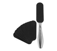 Râpe à Pieds Inoxydable Double Face Poignée Ergonomique 10 mots | Côté Fin et Grossier pour Callosités, Talons Fendillés, Peau Dure, Pédicure Maison, Spa ou Salon, Finition Argenté