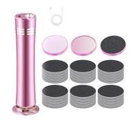 Râpe à Pieds Pédicure Electrique, Rapeuse Pieds Électrique, Ponceuse Pieds Pédicure Professionnel Rechargeable avec 60 Disques Remplaçables pour Élimine les Callosités et Talons Fissurés (Rose)