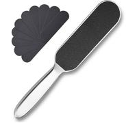 Râpe à pieds pour pédicure, en acier inoxydable avec éponge de rechange, élimine les callosités et les peaux mortes.