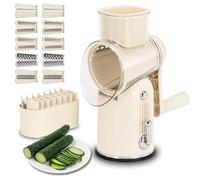 Râpe alimentaire manuelle avec 5 lames interchangeables, tambour en acier inoxydable pour râper efficacement les légumes et le fromage