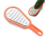 Râpe avec boîte de rangement - Râpe à main en acier inoxydable avec poignée pour concombres, carottes & | Facile à nettoyer, durable et peu encombrant, idéale pour la cuisine