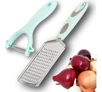 Râpe avec économe - Lot de 2 - Râpe manuelle - Râpe - Râpe à citron - Râpe à fromage - Râpe à gingembre - Râpe à ail - Râpe large - Râpe en acier inoxydable
