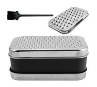 Râpe de cuisine avec récipient - avec brosse de nettoyage et hachoir manuel | Set Râpe et Éminceur pour Fruits, Pommes de Terre, Gingembre, Carottes,pour fruit, oignon, pomme de terre,