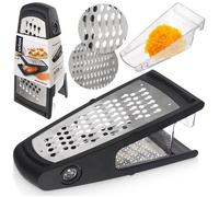 Râpe de cuisine - ORION - Antidérapante - Avec récipient - Acier inoxydable - 2 lames