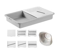 Râpe de cuisine - Outil de découpe avec bac de rangement - Coupe-ingrédients - Trancheuse à carottes en silicone - Avec bac de rangement - Pour la préparation des aliments - Pour la préparation des