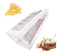 Râpe de cuisine - Râpe alimentaire double face en acier inoxydable - Passe au lave-vaisselle avec récipient de récupération - Pour gingembre, ail, chocolat, noix, maison, restaurant, camping, cuisine