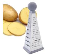 Râpe de cuisine - Râpe Gourmet - Boîte en acier inoxydable à 4 côtés - Râpe pour râpe moyenne et grossière et pour trancher, récipient de rangement et marquages de mesure