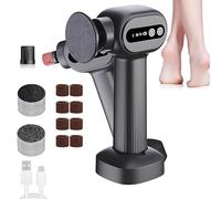 Râpe électrique 2 en 1 pour callosités - Rechargeable par USB - 6 vitesses réglables - Appareil de pédicure pour pieds secs et déchirés