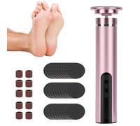 Râpe électrique 2 en 1 pour pédicure - Avec 9 vitesses réglables - Écran LCD - Pour talons fissurés, callosités dures (poudre or rose)