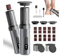 Râpe électrique 3 en 1 pour callosités avec verre nano - 6 vitesses réglables - Rechargeable - Avec lime à pieds et polisseuse à ongles - Pour le soin des pieds et des mains et l'épilation