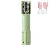 Râpe électrique à noix de coco, grattoir à noix de coco portatif, râpe rotative automatique anti-éclaboussures sans fil, broyeur de poisson manuel en acier inoxydable pour la cuisine (Green)