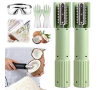 Râpe électrique à noix de coco, grattoir portable à main pour noix de coco, râpe rotative automatique anti-éclaboussures, rouleau électrique en acier inoxydable