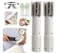 Râpe électrique à noix de coco, grattoir portable à main pour noix de coco, râpe rotative automatique anti-éclaboussures, rouleau électrique en acier inoxydable