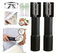 Râpe électrique à noix de coco, grattoir portable à main pour noix de coco, râpe rotative automatique anti-éclaboussures, rouleau électrique en acier inoxydable