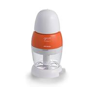 Râpe électrique Ariete 439 Gratì Turbo, bol à fromage, couvercle fraîcheur, capacité de la tasse 200 cc, lame en acier inoxydable, doseur intégré, blanc/orange