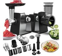 Râpe électrique de cuisine et processeur pour râper, trancher, déchiqueter légumes, fruits et saucisses avec plusieurs lames