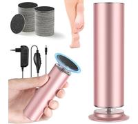Râpe électrique en aluminium pour les pieds - Appareil de pédicure filaire avec réglage de la vitesse en continu - Pour peaux dures et talons fissurés - Puissance continue