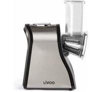 Râpe électrique multifonctions - LIVOO - DOP192 - 4 cônes interchangeables - Acier inoxydable - Noir et gris