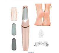 Râpe Électrique Pieds Anti Callosités, Rape Pedicure Rechargeable, Rapeuse Pieds Électrique, avec 2 Rouleaux de Rechange, 2 Vitesses et Lumière LED, pour Eliminer Les Pieds Peaux Morte et Callosités
