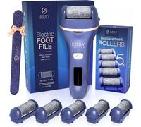 Râpe Électrique Pieds - SUTEO - Essy Premium - 5 Rouleaux - Rechargeable - Marine