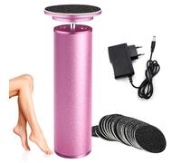Râpe électrique pour callosités avec 60 disques abrasifs de rechange pour callosités - Vitesse réglable - Lime de pédicure pour les talons fissurés - Râpe à callosités - Soin des pieds