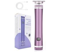 Râpe électrique pour callosités rose avec écran LCD et 60 tampons de papier abrasif | Kit professionnel pour pédicure | Pour vainqueur du test à domicile