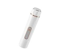 Râpe électrique pour les pieds avec de fixation, White | Alimentation rechargeable par USB, corps portatif cylindrique, fonctions de classement pour les zones rugueuses des