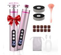 Râpe Électrique pour Pieds - Lime Pédicure Anti-Callosité 2-en-1 avec 20 Disques Abrasifs & 10 Anneaux de Polissage, 9 Vitesses Réglables, Rechargeable, pour Femmes & Hommes, Pédicure Sûre et Efficace