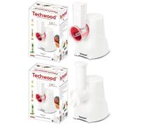 Râpe Électrique - RAPE - Découpe Tout 4 en 1 - 150W - Acier Inoxydable - Blanc