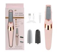 Râpe électrique rechargeable pour callosités - Kit de pédicure électrique - Pour soins des pieds durs et morts - Rose