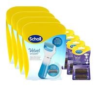 Râpe Electrique - SCHOLL - Velvet Smooth - Lot de 4 Packs - 2 Rouleaux De Remplacement - Exfoliation Ultra