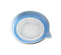 Râpe en céramique avec bec verseur - Plat de meulage portable réutilisable en porcelaine - Râpe à gingembre domestique - Disque de meulage en céramique - Cadeau pour les amateurs de cuisine