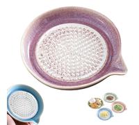 Râpe en céramique - Râpe de cuisine manuelle avec bec verseur, pour fruits et légumes, gingembre, ail et oignons. Format compact, idéale pour la cuisine familiale (Violet)