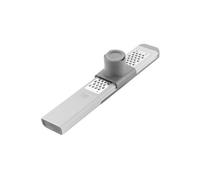 ZWILLING Râpe fine 3 en 1 Z‑Cut – 27 cm, acier inox 18/10, structure plastique, gris