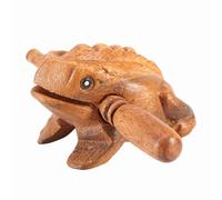 Râpe Guiro grenouille en bois, instrument de percussion avec bâton, 11 cm, grenouille en bois sculptée à la main, son de coassement, porte-bonheur thaïlandais, décoration de (N ° 1 5,8 cm)