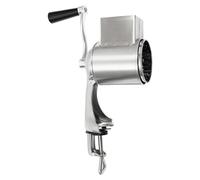 Râpe manuelle en acier inoxydable pour fromage, concombre, carottes, noix, avec 5 tambours et un clip fixe, argenté, 10 x 24 cm