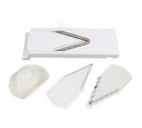 Râpe multifonctionnelle en forme de V avec protège-main, lame en acier inoxydable pour la cuisine, de légumes et de fruits, plastique ABS, acier inoxydable 420, 36 x 12, 5 cm