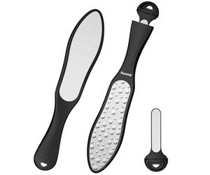 Râpe Pieds Double Face Professionnelle - Lime Pieds en Acier Inoxydable pour Callosités et Peau Morte, Ergonomique, Usage Sec & Humide, Pédicure Maison Facile