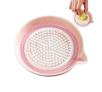 Râpe plate - Outil de cuisine en céramique à glaçure dégradée fait main | Râpe à ail et hachoir décoratif - Pour oignon, agrumes, citron, fruits, légumes, pâte, purée, assaisonnements,