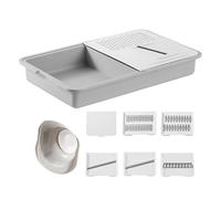 Râpe pour cuisine - Râpe pour carottes, planche à découper multifonction avec plateau intégré, éplucheur pour cuisine, maison, camping, préparation des repas, salades, carottes