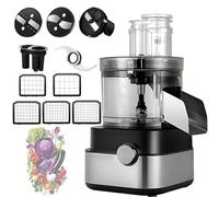 Râpe professionnelle pour légumes, robot culinaire de 600 W avec grille de 5 cubes, capacité de 5000 ml pour ail, chou, carotte et pommes de terre