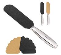 Râpe professionnelle pour pédicure, double face grossière/fine et réutilisable en acier inoxydable pour enlever les cors et les callosités