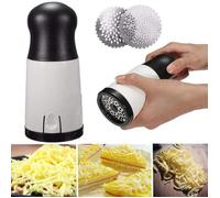 Râpe,Râpe à épices en Acier Inoxydable+Lames,Trancheuse À Fromage,Hachoir à Manuelle fin et gros,pour Carottes,Oignons,Maïs,Beurre