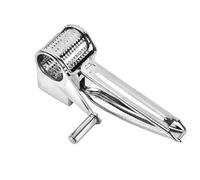 Râpe rotative en acier inoxydable - Tambour à fromage manuel - Râpe à noix - Design à manivelle avec grande ouverture, broyeur de cuisine facile à remplir - Pour cuisiner, cuire au four, préparer des