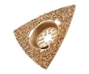 Râpe triangulaire en carbure de tungstène 80 mm pour outil multifonction oscillant, accessoire de meulage grossier pour carrelage, pierre, béton, bois, époxy, compatible avec Starlock