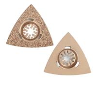 Râpe triangulaire en carbure de tungstène de 80 mm, meulage grossier pour carrelage, pierre, bois, béton, compatible avec outil multifonction oscillant