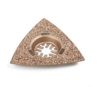 Râpe triangulaire en carbure pour outil multifonction oscillant, 80 mm, grain grossier, accessoire de meulage compatible avec Fein, pour carrelage, pierre, bois, béton