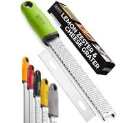 Râpe Zesteur Orblue aux Agrumes et Fromage: Lame Fine pour Râper et Zester Type Microplane. Design Élégant en Acier Inoxydable, Nettoyable Lave-Vaisselle