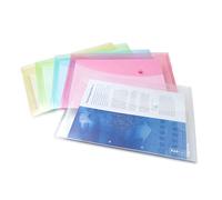Rapesco Pochettes de rangement A4+ à bouton-pression - Lot de 5