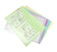 Rapesco Pochettes porte-documents A3 à pression – assortiment pastel – pack de 5